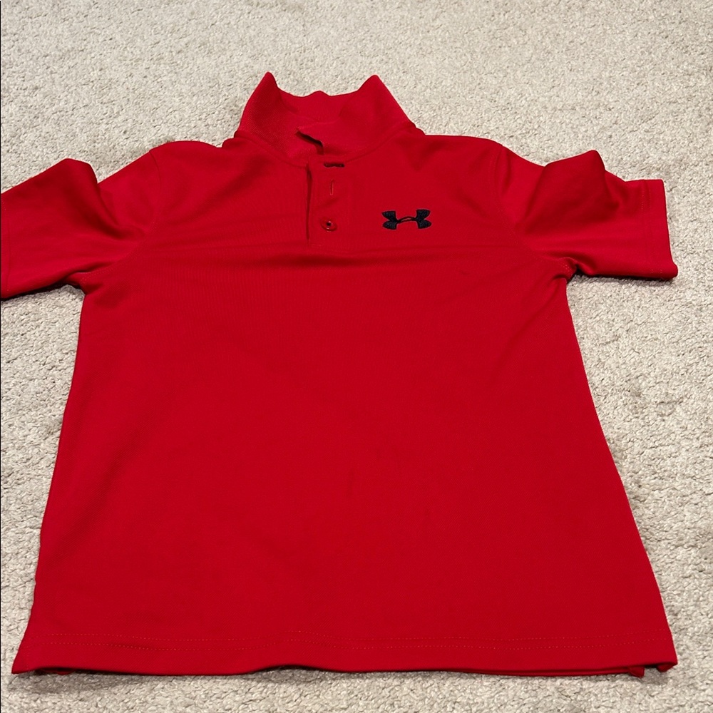 Like New / Under Armour Kids Polo in Vivid Red